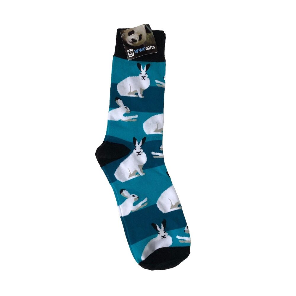 Arctic Hare Design Blue Socks Unisex New